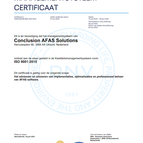 CAS ISO 9001 (2023)